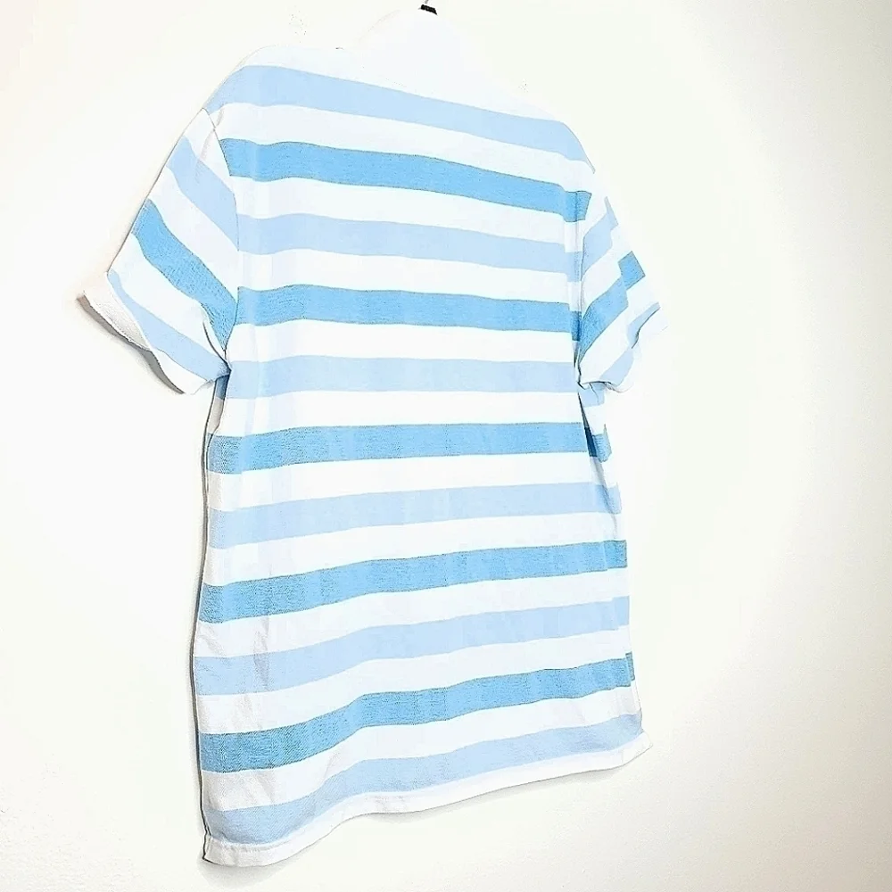 🌶️Old Navy Men’s XXL Short Sleeve Striped Collared Polo w/ Buttoned Neck - Picture 10 of 12